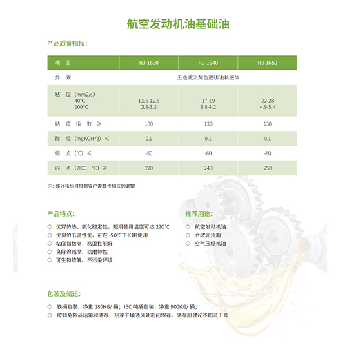 航空发动机油基础油